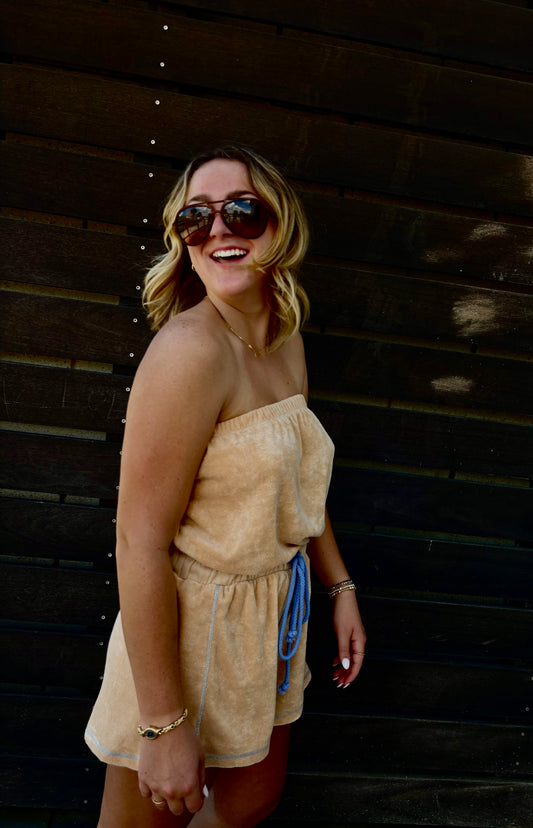 Sundrenched Terry Romper