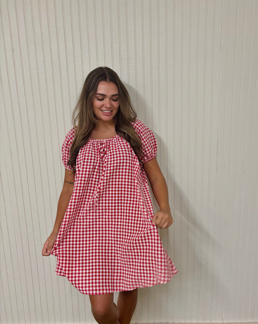 Gingham Garden Party Babydoll Dress