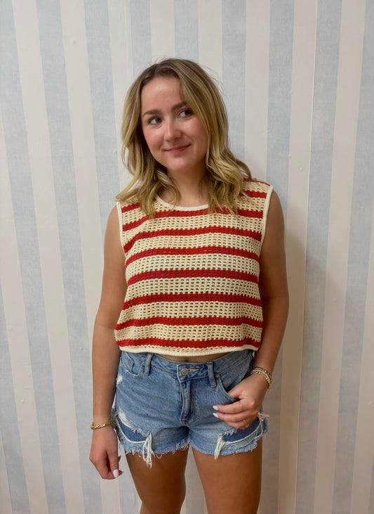 Red Striped Driftwood Tank