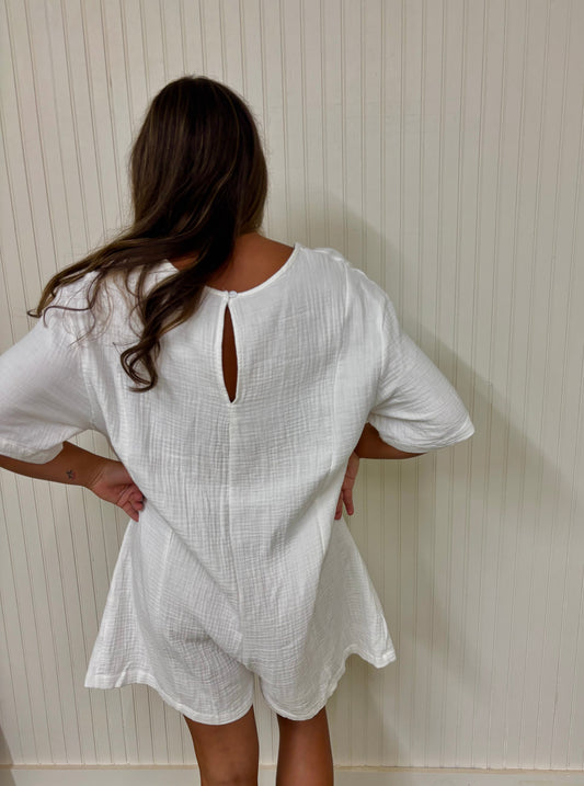 Drift Romper - White