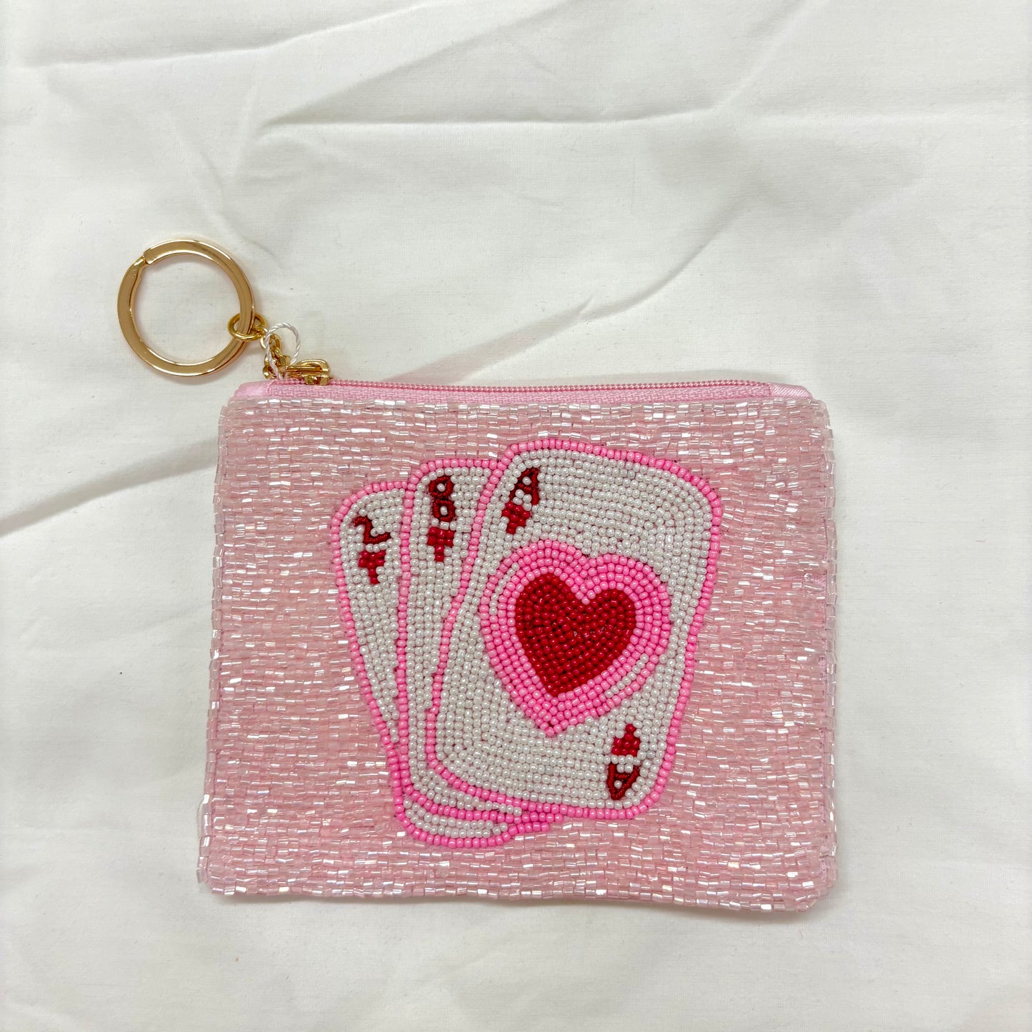 Pink Card Deck Coin Purse