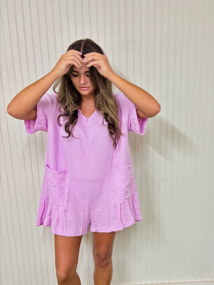 Drift Romper - Pink