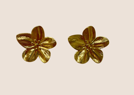 Gold Flower Studs
