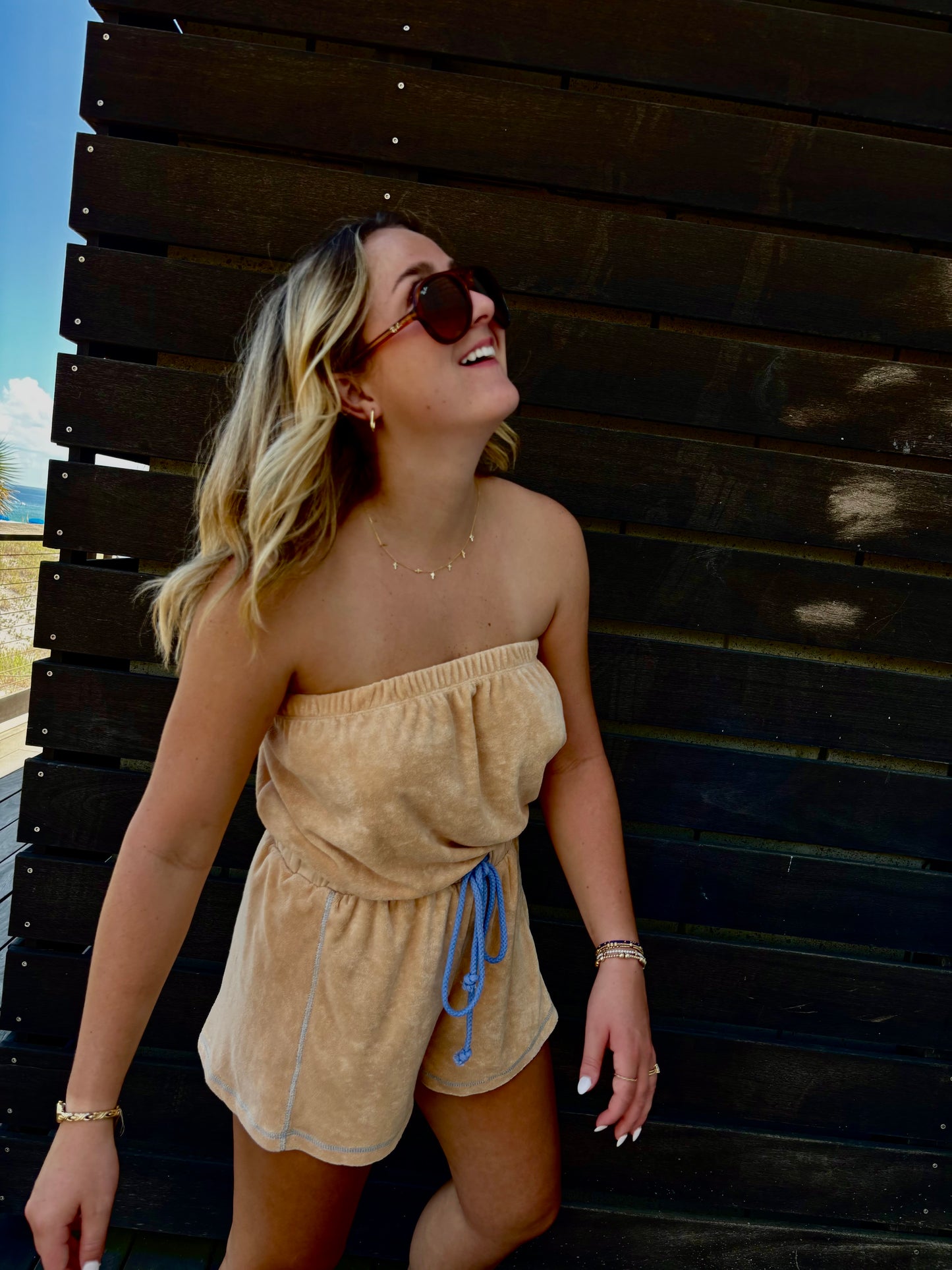 Sundrenched Terry Romper