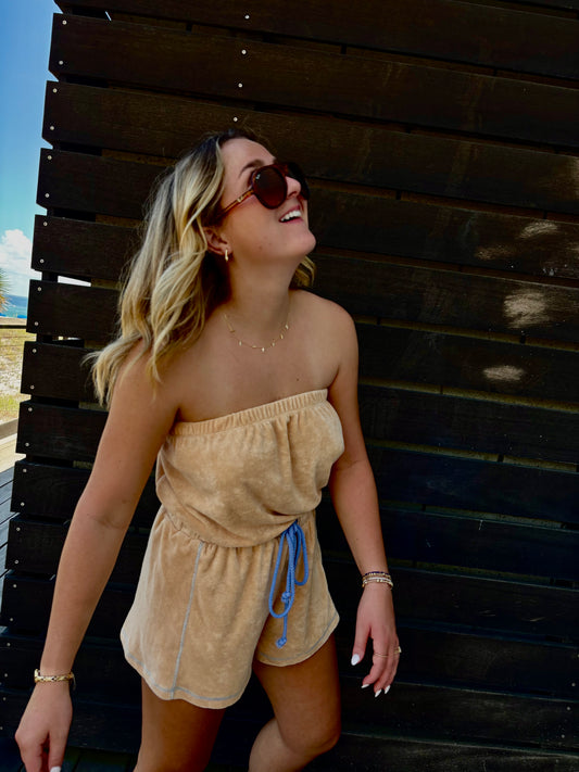 Sundrenched Terry Romper