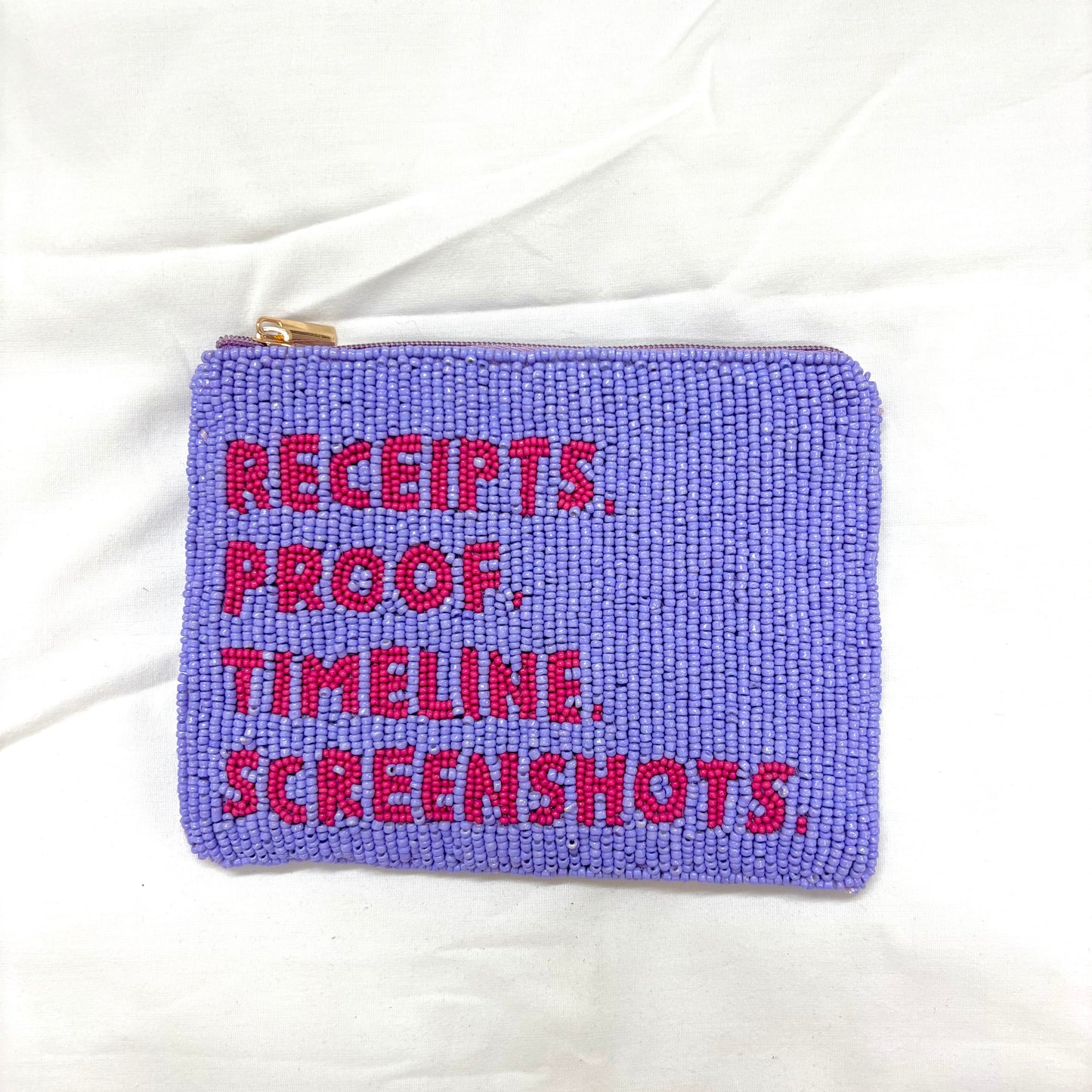 “Receipts. Proof. Timeline. Screenshots.” XL Coin Purse