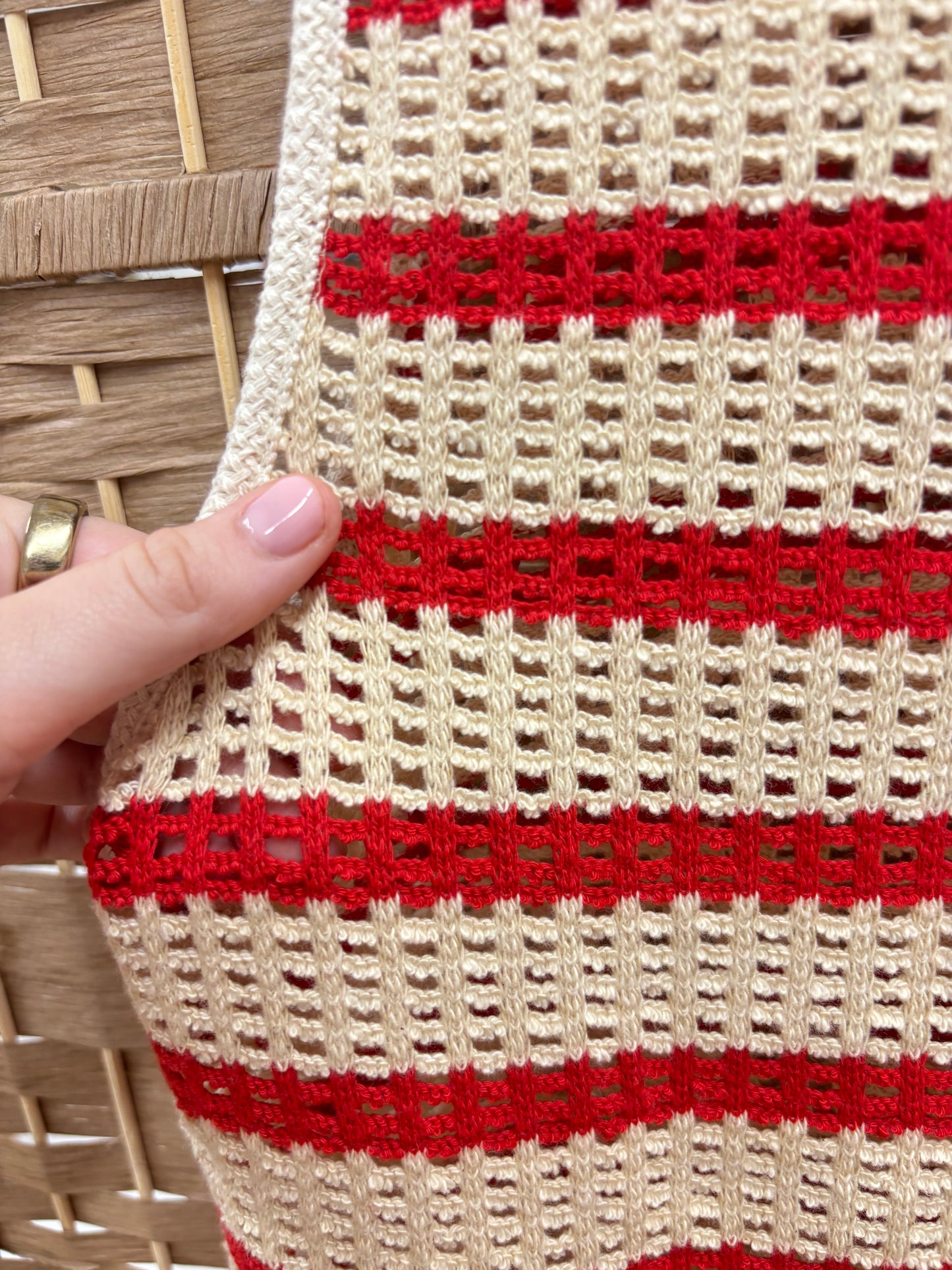 Red Striped Driftwood Tank